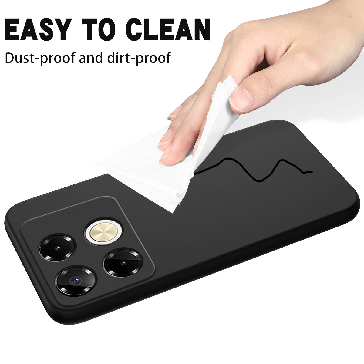 For Transsion Infinix Note 40 Pro 4G Case Liquid Silicone Scratch-proof Protective Shell with Hand Strap For Transsion Infinix Note 40 Pro 4G Case Liquid Silicone Scratch-proof Protective Shell with Hand Strap